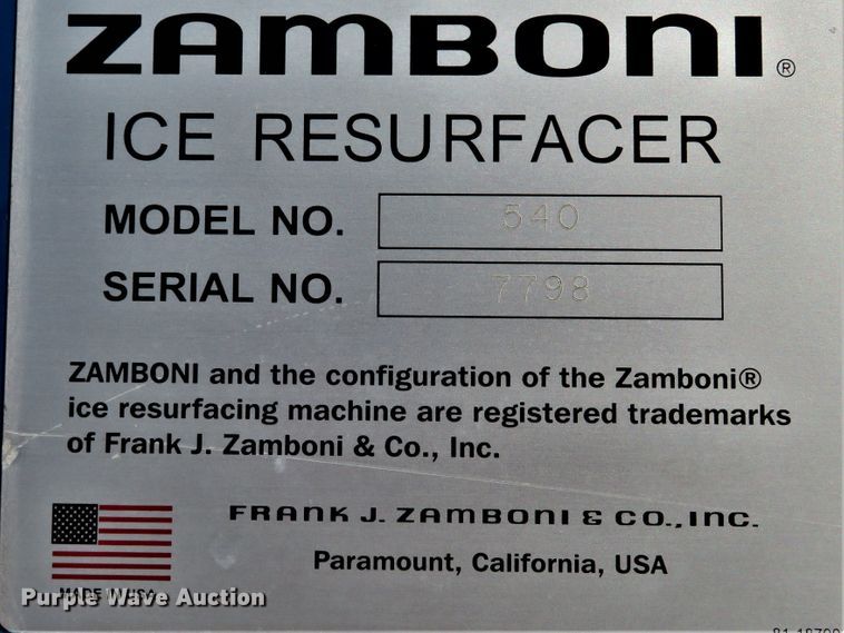 image for item FP9473 Zamboni 540  ice resurfacer