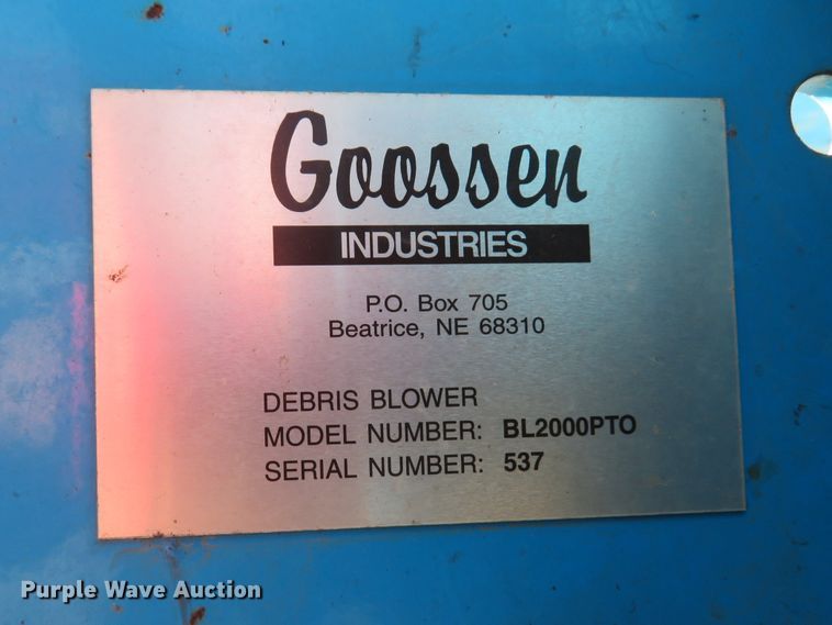image for item FP9474 Goossen BL2000PTO  debris blower
