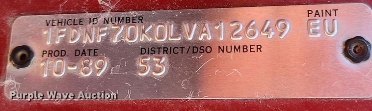 image for item GB9059 1990 Ford F700  utility / service truck