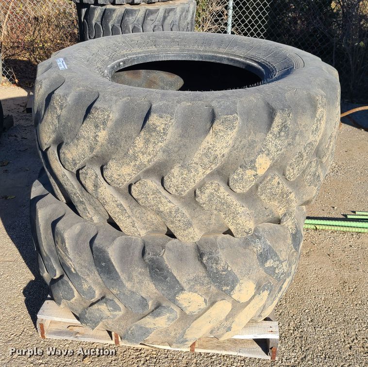 image for item GB9087 (2) Goodyear 19.5-24 tires