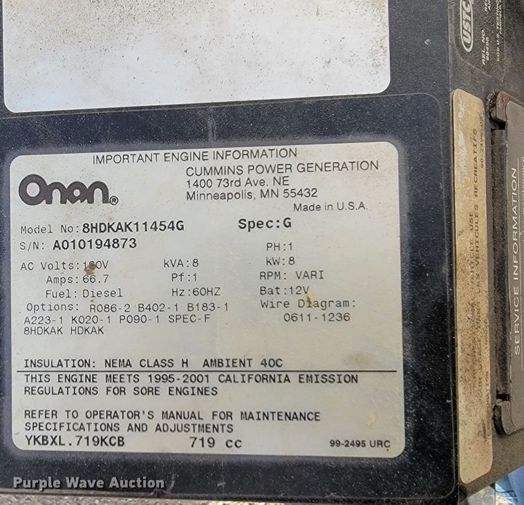 image for item HF9251 2002 Spartan K2  Travel Supreme RV