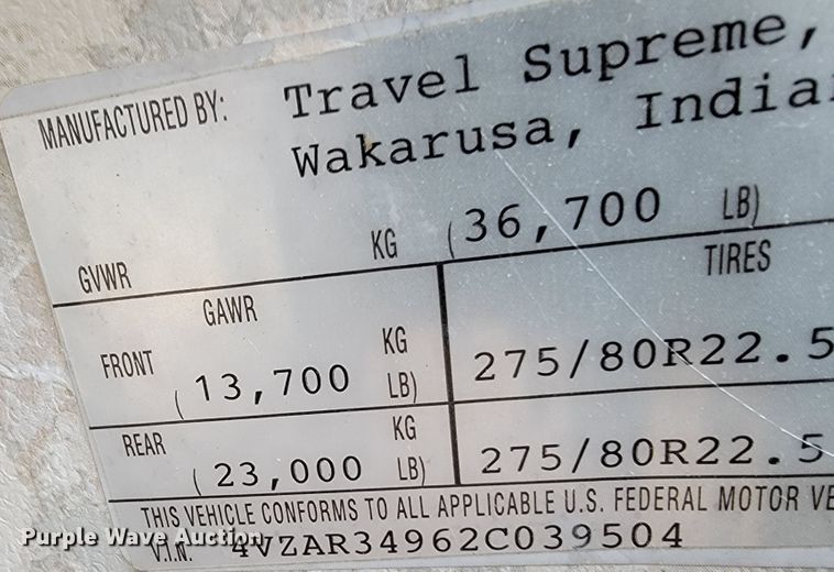 image for item HF9251 2002 Spartan K2  Travel Supreme RV