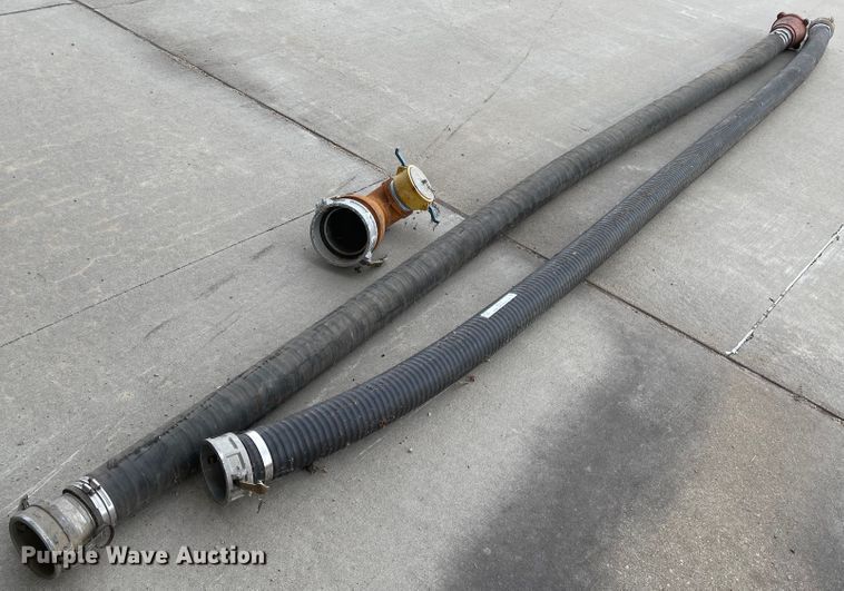 image for item IJ9511 (2) 4" diameter hard suction hoses