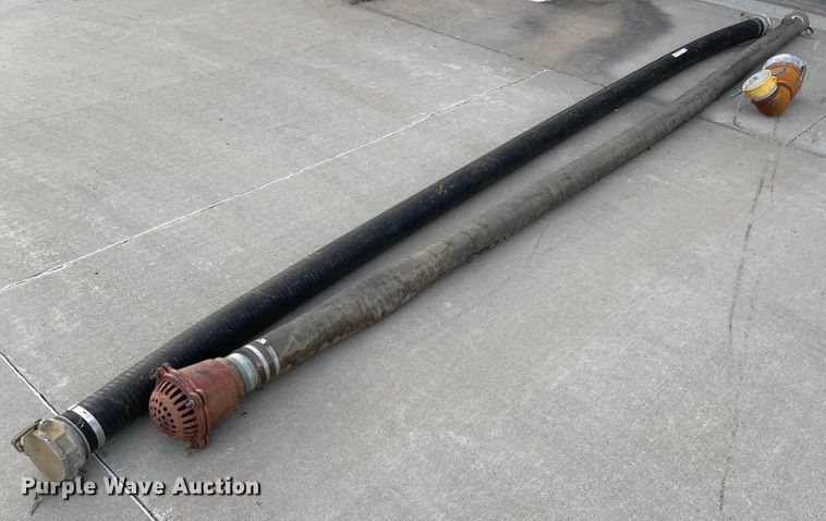 image for item IJ9511 (2) 4" diameter hard suction hoses