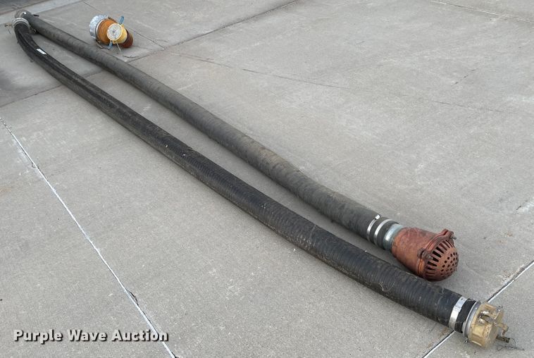 image for item IJ9511 (2) 4" diameter hard suction hoses