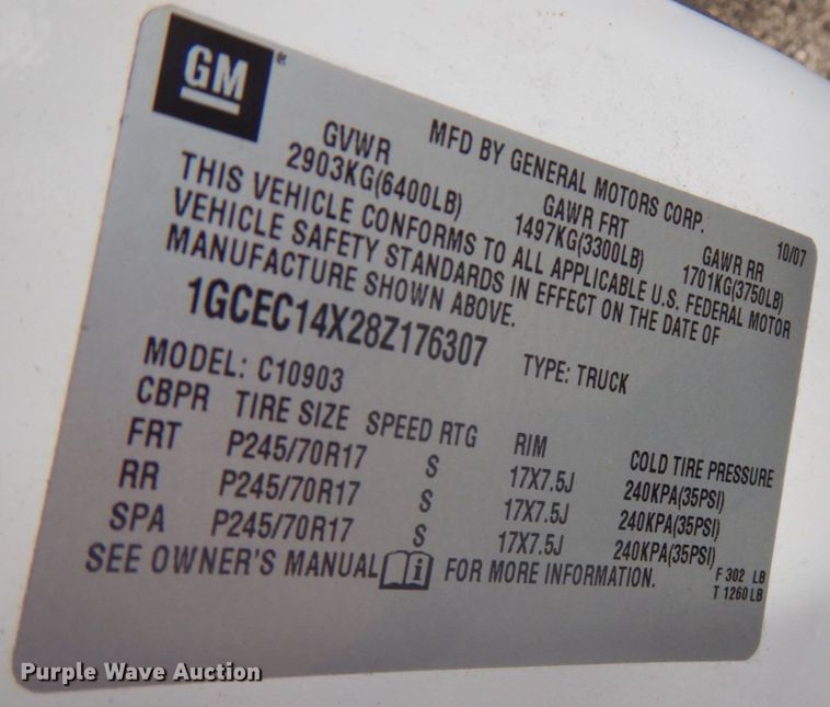 image for item IO9613 2008 Chevrolet Silverado 1500  pickup truck