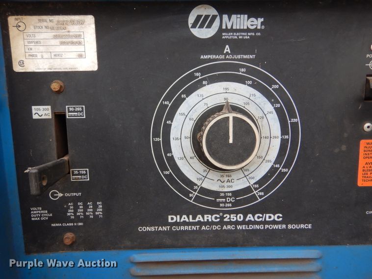 image for item IV9857 Miller Dialarc 250  welder