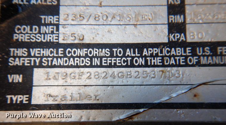 image for item JD9485 2016 Kerr-Bilt  equipment trailer