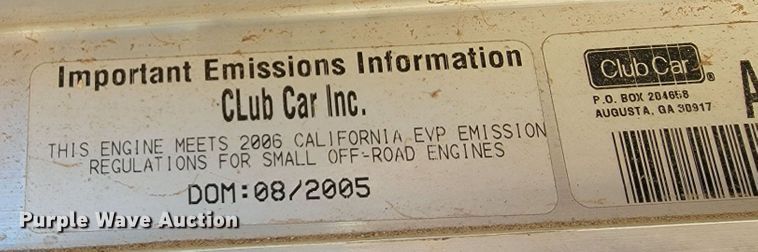 image for item JE9172 Club Car  golf cart