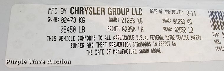 image for item JE9195 2014 Dodge Charger Police