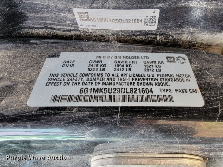 image for item JE9196 2013 Chevrolet Caprice Police