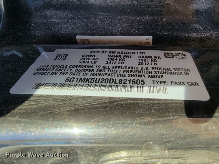 image for item JE9197 2013 Chevrolet Caprice Police