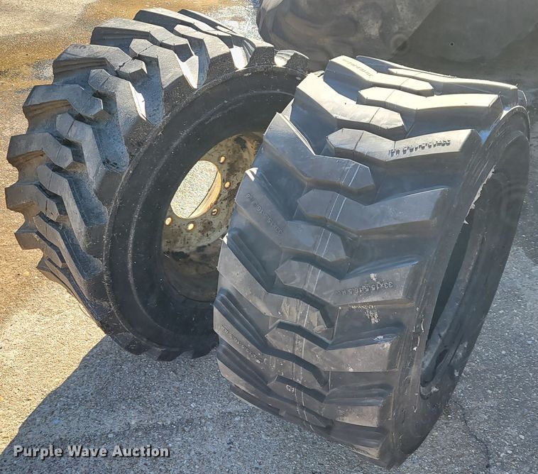 image for item JE9199 (2) 33x15.5-16.5 tires and wheels