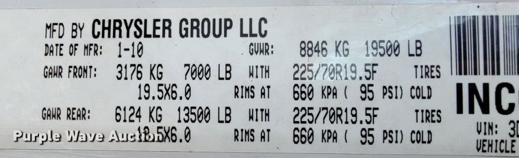 image for item JE9282 2010 Dodge Ram 5500HD  Crew Cab utility / service truck