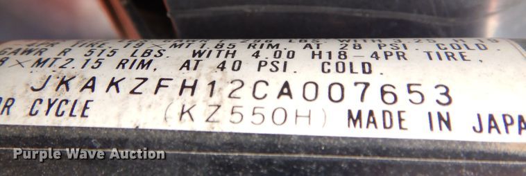 image for item JT9407 1982 Kawasaki 750  motorcycle