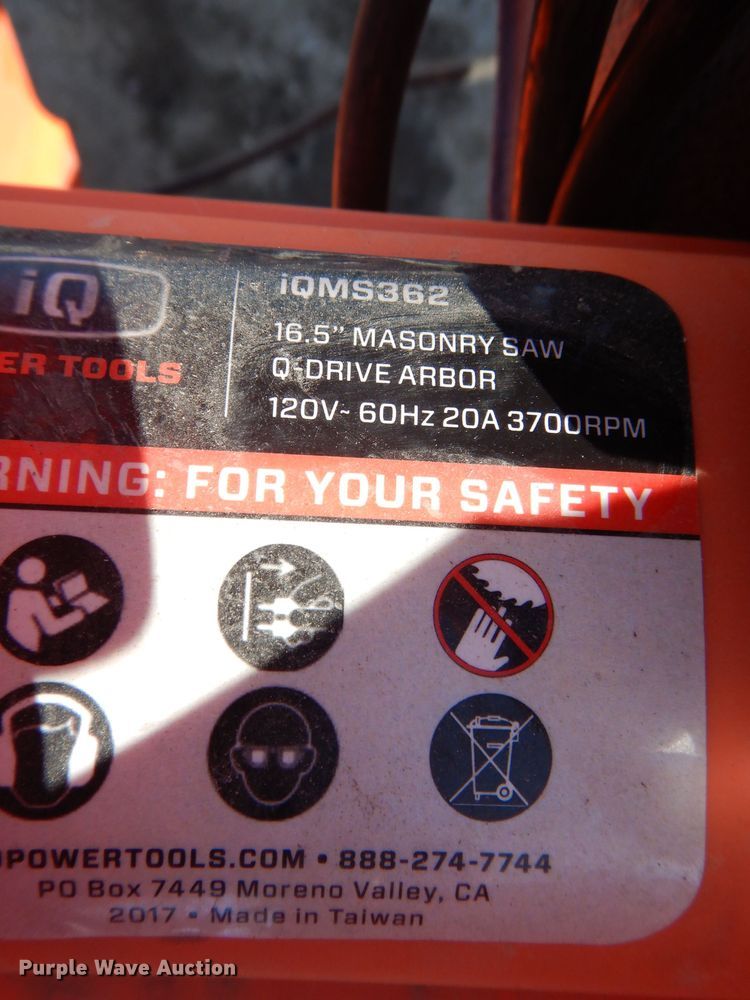 image for item KA9665 Husqvarna IQMS362 masonry saw