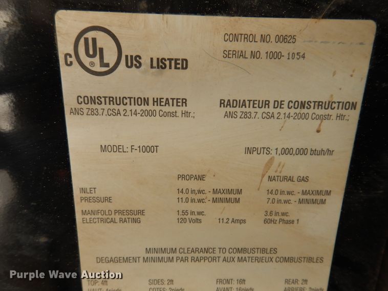 image for item KH9140 Flagro F-1000T  heater