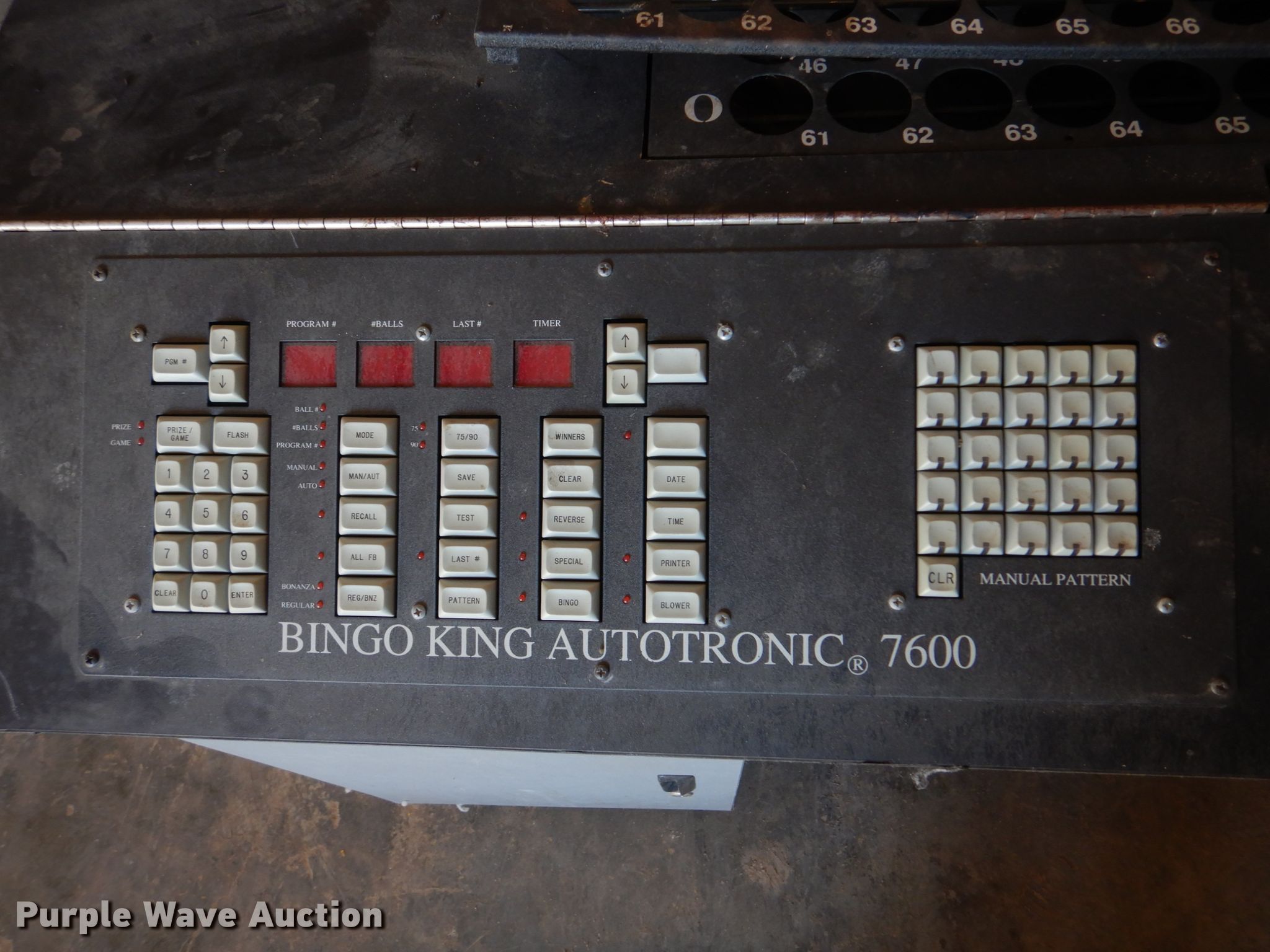 Bingo King Autotronic 7600 bingo machine in Wellsville, MO Item