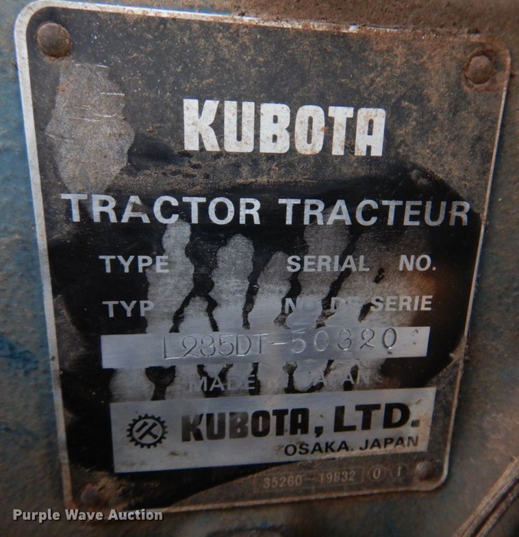 image for item DH8070 Kubota L235  MFWD tractor