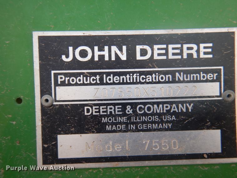 image for item DJ3752 2009 John Deere 7550  forage harvester