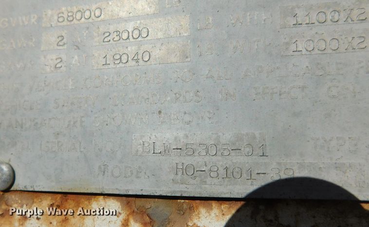image for item DJ7556 1976 Hobbs  grain trailer