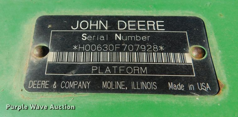 image for item DJ7569 2004 John Deere 630F  flex head