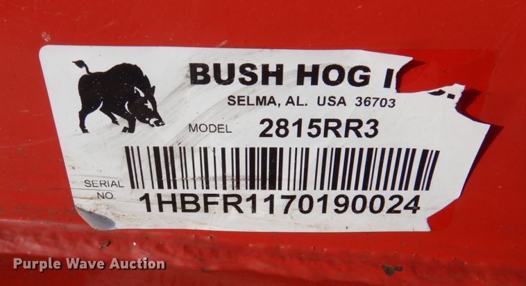 image for item DK1467 Bush Hog 2815  batwing rotary mower