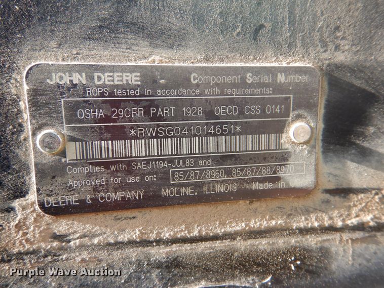 image for item DL3517 1996 John Deere 8770  4WD tractor