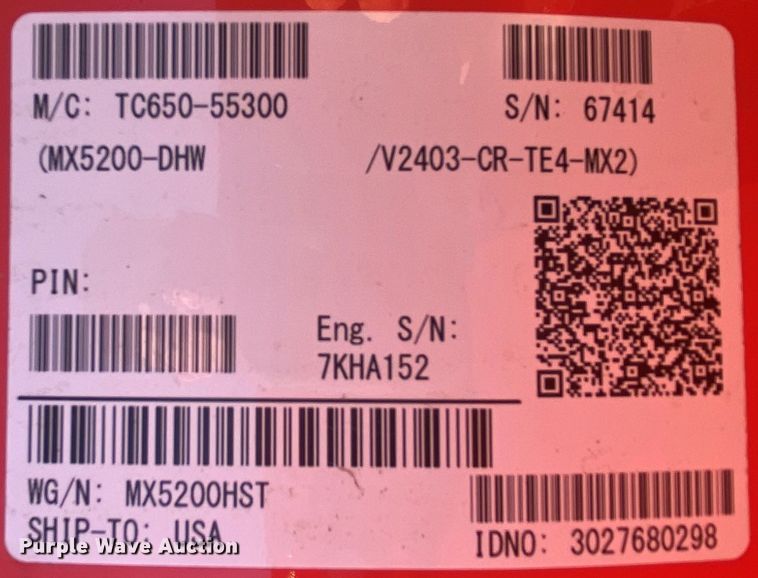 image for item DL6773 Kubota MX5200 HST  tractor