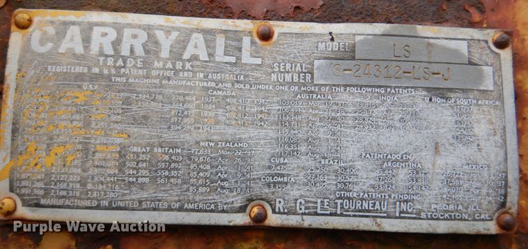 image for item DN2489 R.G. LeTourneau LS Carryall scraper