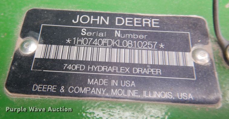 image for item DN5395 2020 John Deere 740FD HydraFlex  flex draper head