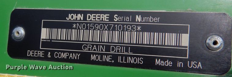 image for item DN5427 John Deere 1590  grain drill