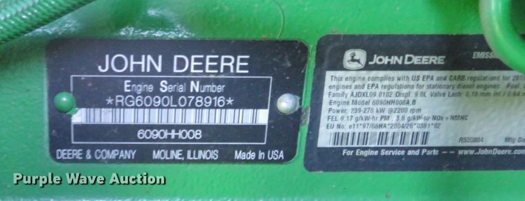 image for item DN7844 2010 John Deere 9770 STS  RWA combine