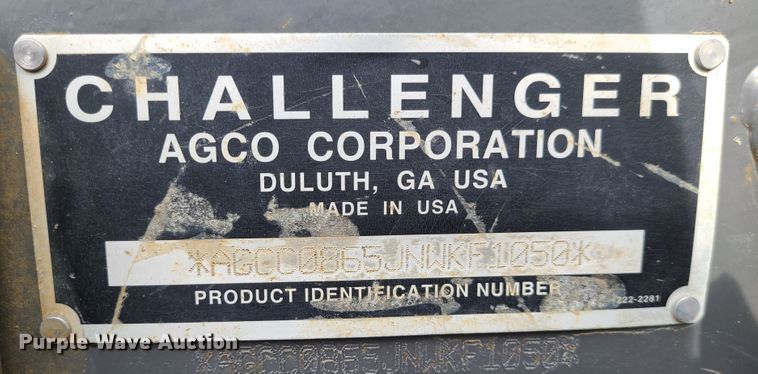 image for item GB9060 Challenger MT865C  tractor