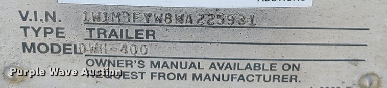 image for item GB9063 2010 Wilson  grain trailer