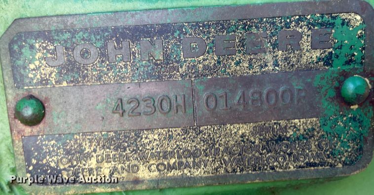 image for item ID9566 1974 John Deere 4230  tractor