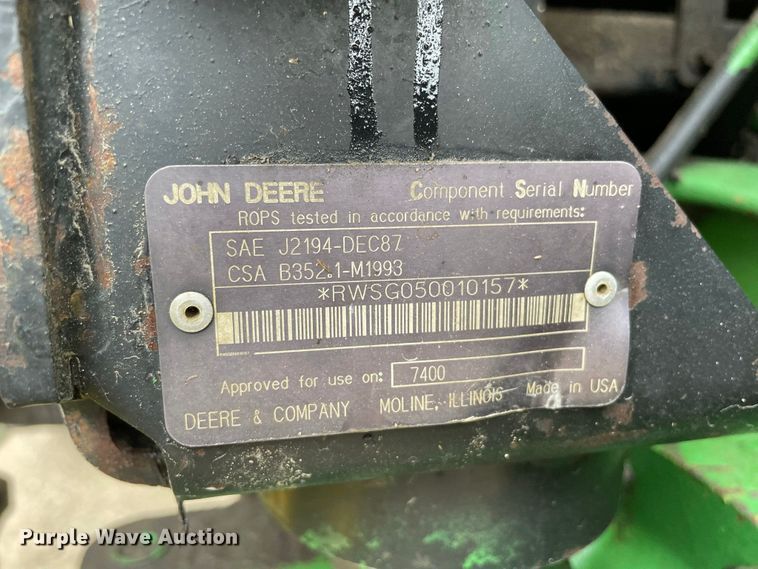 image for item IF9267 John Deere 7400  tractor