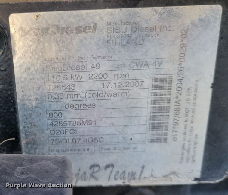 image for item IV9663 2008 Massey Ferguson 5480  MFWD tractor