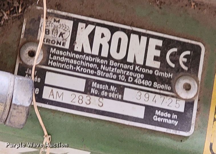 image for item IX9573 Krone AM283S  disc mower