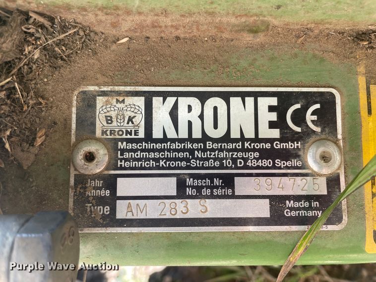 image for item IX9573 Krone AM283S  disc mower