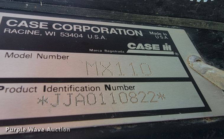 image for item IX9577 2001 Case IH MX110  MFWD tractor