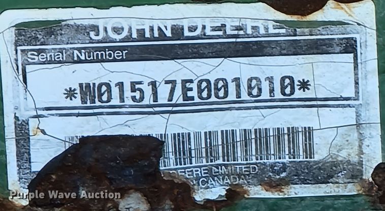 image for item IX9578 John Deere 1517  batwing rotary mower