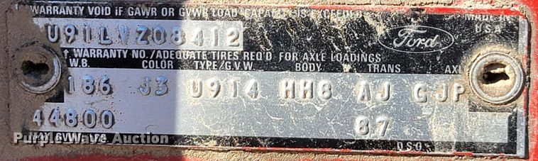 image for item IX9586 1977 Ford 9000  dump truck