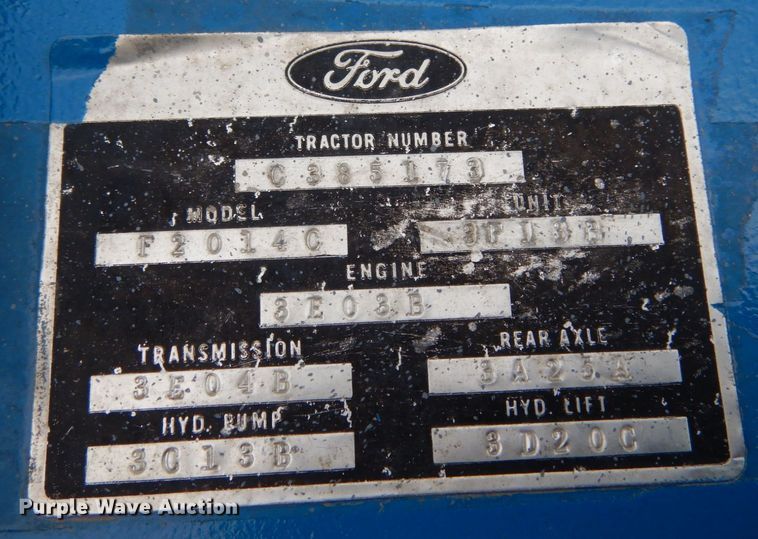 image for item JI9326 1972 Ford 7000  tractor