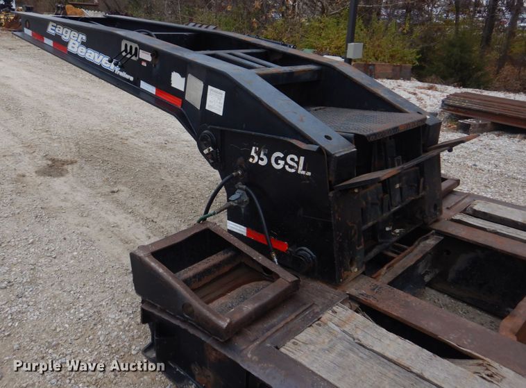 image for item DH8085 2002 Eager Beaver 55GSL  lowboy equipment trailer