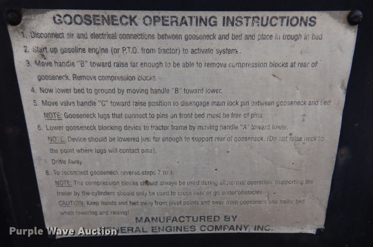 image for item DH8085 2002 Eager Beaver 55GSL  lowboy equipment trailer