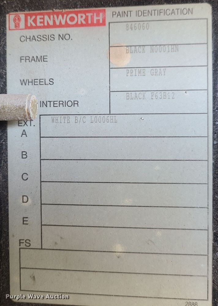 image for item DJ1499 2000 Kenworth W900  semi truck