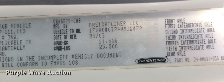 image for item DJ1675 2004 Freightliner Business Class M2  box truck