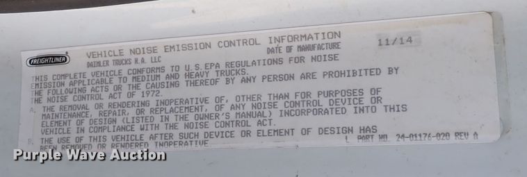 image for item DN2417 2015 Freightliner M2 112  semi truck