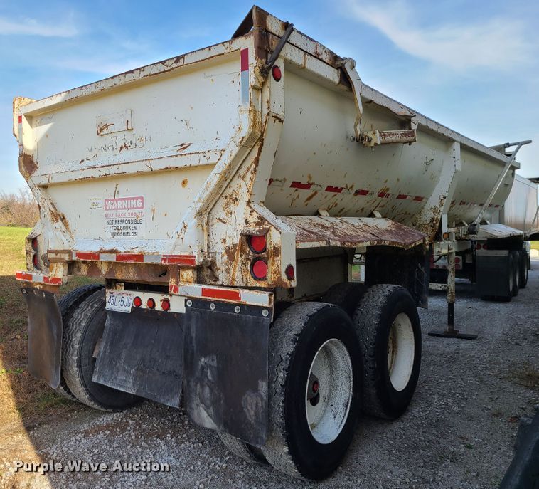image for item DN5742 1998 Travis  end dump trailer